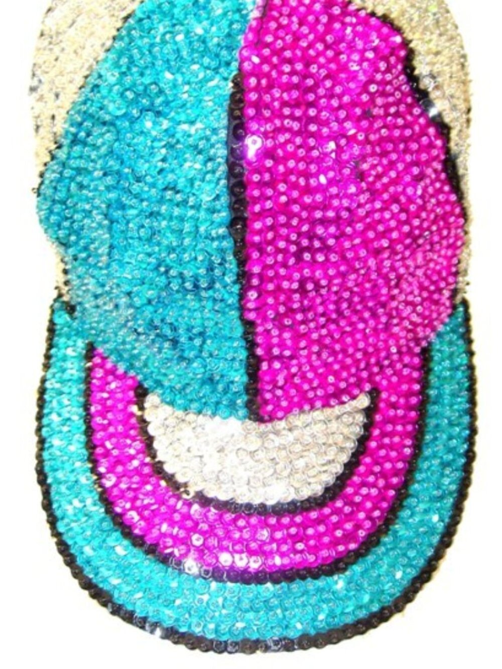 Sequined Fashionable Cap Color Panels, Unisex Adults Sequin Hat, Trendy Sparkle